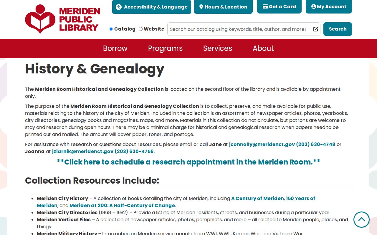 New Haven city directory research cross-check through Meriden history and genealogy holdings