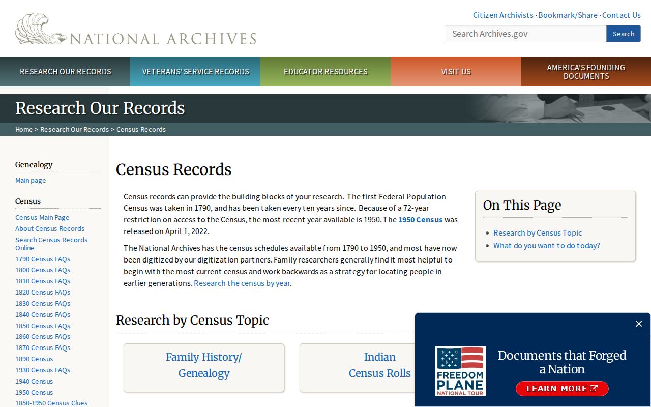 New Haven previous residents National Archives census research guide
